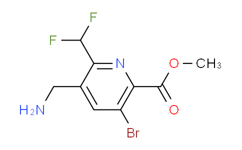 Methyl 3-(aminomethyl)-5-bromo-2-(difluoromethyl)pyridine-6-carboxylate