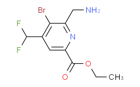 AM119770 | 1805038-92-9 | Ethyl 2-(aminomethyl)-3-bromo-4-(difluoromethyl)pyridine-6-carboxylate