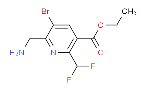 AM119772 | 1805250-22-9 | Ethyl 2-(aminomethyl)-3-bromo-6-(difluoromethyl)pyridine-5-carboxylate