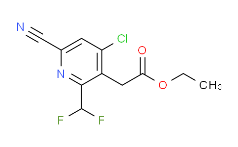 Ethyl 4-chloro-6-cyano-2-(difluoromethyl)pyridine-3-acetate