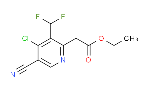 Ethyl 4-chloro-5-cyano-3-(difluoromethyl)pyridine-2-acetate