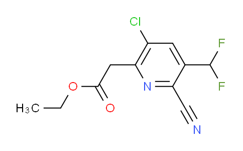 Ethyl 5-chloro-2-cyano-3-(difluoromethyl)pyridine-6-acetate