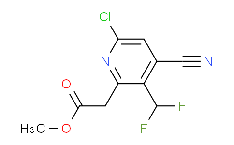 Methyl 6-chloro-4-cyano-3-(difluoromethyl)pyridine-2-acetate