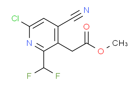 Methyl 6-chloro-4-cyano-2-(difluoromethyl)pyridine-3-acetate
