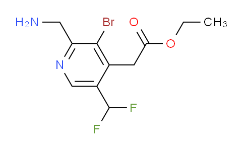 AM119869 | 1806858-24-1 | Ethyl 2-(aminomethyl)-3-bromo-5-(difluoromethyl)pyridine-4-acetate