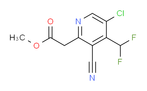 Methyl 5-chloro-3-cyano-4-(difluoromethyl)pyridine-2-acetate
