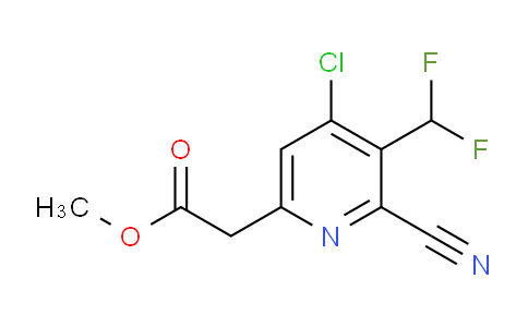 Methyl 4-chloro-2-cyano-3-(difluoromethyl)pyridine-6-acetate
