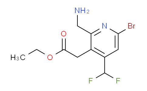 AM119884 | 1805252-26-9 | Ethyl 2-(aminomethyl)-6-bromo-4-(difluoromethyl)pyridine-3-acetate