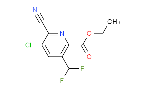 Ethyl 3-chloro-2-cyano-5-(difluoromethyl)pyridine-6-carboxylate