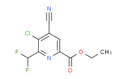 Ethyl 3-chloro-4-cyano-2-(difluoromethyl)pyridine-6-carboxylate