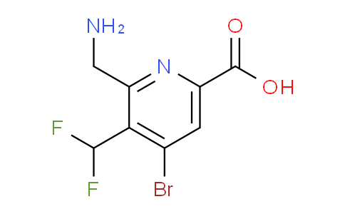 2-(Aminomethyl)-4-bromo-3-(difluoromethyl)pyridine-6-carboxylic acid