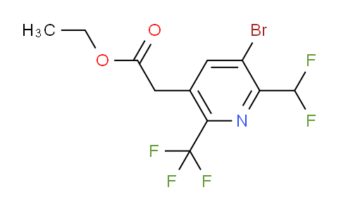 Ethyl 3-bromo-2-(difluoromethyl)-6-(trifluoromethyl)pyridine-5-acetate