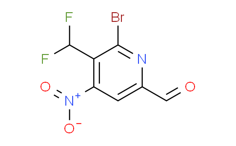 2-Bromo-3-(difluoromethyl)-4-nitropyridine-6-carboxaldehyde