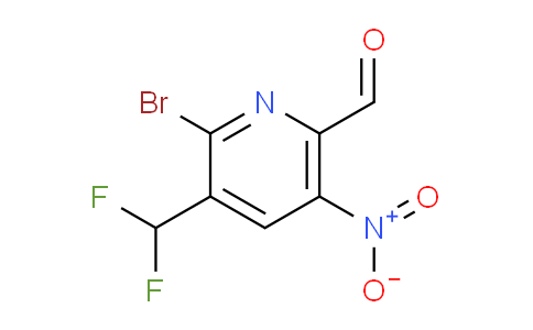 2-Bromo-3-(difluoromethyl)-5-nitropyridine-6-carboxaldehyde