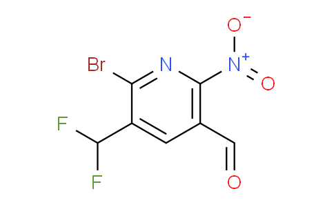 2-Bromo-3-(difluoromethyl)-6-nitropyridine-5-carboxaldehyde