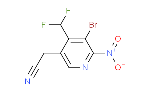 AM120036 | 1804672-38-5 | 3-Bromo-4-(difluoromethyl)-2-nitropyridine-5-acetonitrile