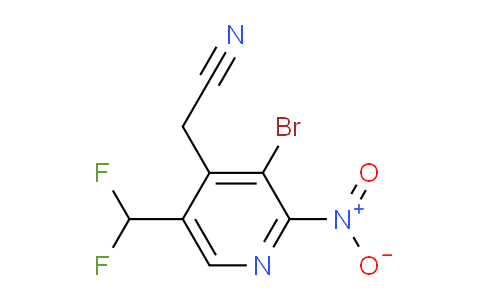 AM120041 | 1806870-66-5 | 3-Bromo-5-(difluoromethyl)-2-nitropyridine-4-acetonitrile