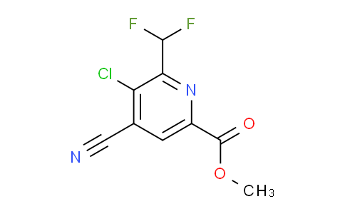 Methyl 3-chloro-4-cyano-2-(difluoromethyl)pyridine-6-carboxylate