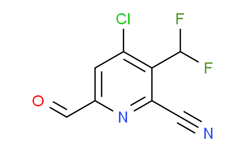 4-Chloro-2-cyano-3-(difluoromethyl)pyridine-6-carboxaldehyde