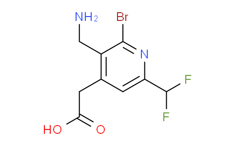 3-(Aminomethyl)-2-bromo-6-(difluoromethyl)pyridine-4-acetic acid