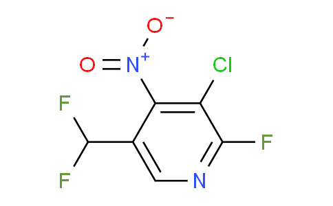 3-Chloro-5-(difluoromethyl)-2-fluoro-4-nitropyridine