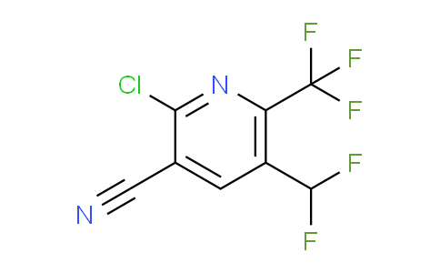 2-Chloro-3-cyano-5-(difluoromethyl)-6-(trifluoromethyl)pyridine