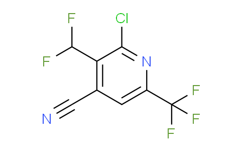 2-Chloro-4-cyano-3-(difluoromethyl)-6-(trifluoromethyl)pyridine