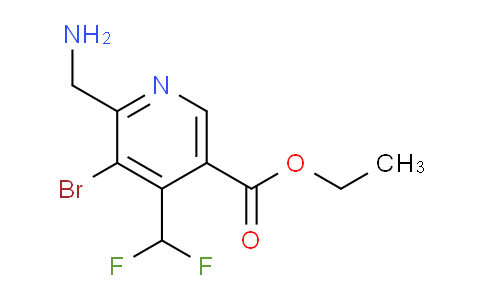 Ethyl 2-(aminomethyl)-3-bromo-4-(difluoromethyl)pyridine-5-carboxylate