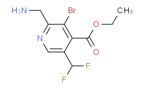 Ethyl 2-(aminomethyl)-3-bromo-5-(difluoromethyl)pyridine-4-carboxylate