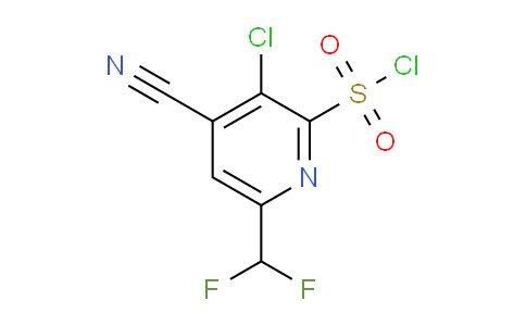 3-Chloro-4-cyano-6-(difluoromethyl)pyridine-2-sulfonyl chloride