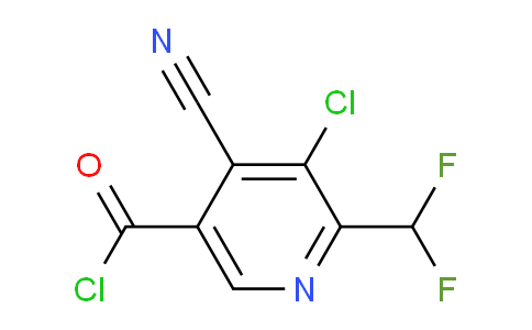 3-Chloro-4-cyano-2-(difluoromethyl)pyridine-5-carbonyl chloride