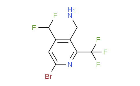 3-(Aminomethyl)-6-bromo-4-(difluoromethyl)-2-(trifluoromethyl)pyridine