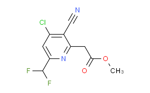 Methyl 4-chloro-3-cyano-6-(difluoromethyl)pyridine-2-acetate