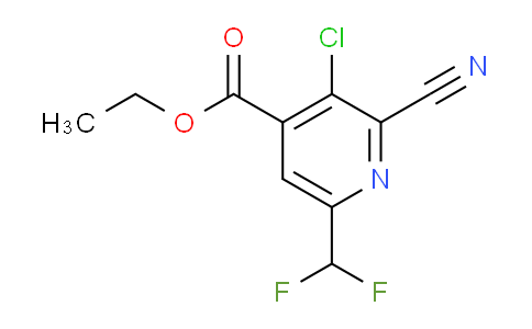 AM120404 | 1805361-74-3 | Ethyl 3-chloro-2-cyano-6-(difluoromethyl)pyridine-4-carboxylate