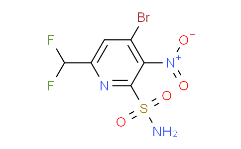 4-Bromo-6-(difluoromethyl)-3-nitropyridine-2-sulfonamide
