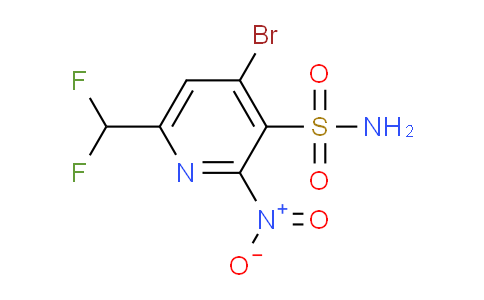 4-Bromo-6-(difluoromethyl)-2-nitropyridine-3-sulfonamide