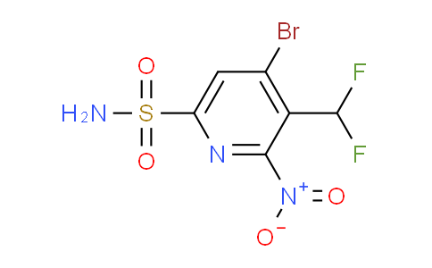 4-Bromo-3-(difluoromethyl)-2-nitropyridine-6-sulfonamide