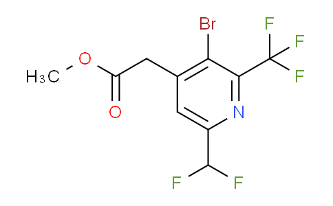 AM120535 | 1805398-82-6 | Methyl 3-bromo-6-(difluoromethyl)-2-(trifluoromethyl)pyridine-4-acetate