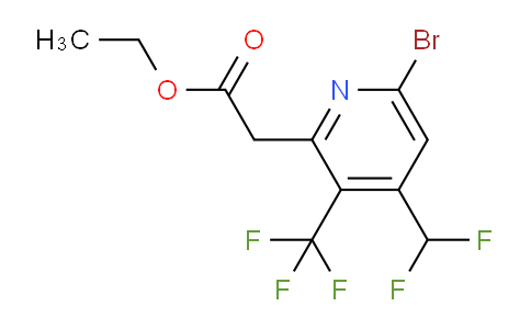 AM120542 | 1805257-35-5 | Ethyl 6-bromo-4-(difluoromethyl)-3-(trifluoromethyl)pyridine-2-acetate