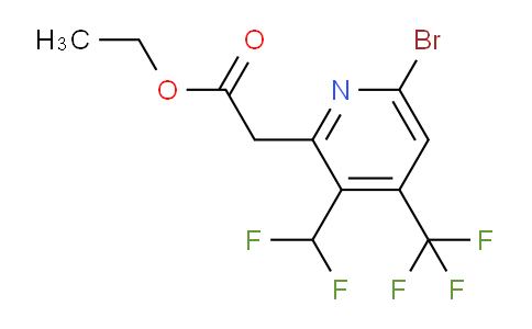 AM120548 | 1805257-44-6 | Ethyl 6-bromo-3-(difluoromethyl)-4-(trifluoromethyl)pyridine-2-acetate