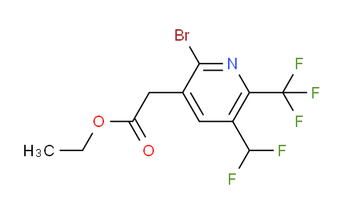 AM120550 | 1804672-40-9 | Ethyl 2-bromo-5-(difluoromethyl)-6-(trifluoromethyl)pyridine-3-acetate