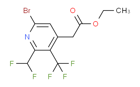 AM120556 | 1804672-50-1 | Ethyl 6-bromo-2-(difluoromethyl)-3-(trifluoromethyl)pyridine-4-acetate