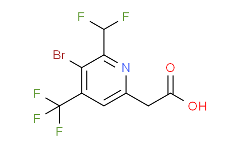 AM120657 | 1805047-32-8 | 3-Bromo-2-(difluoromethyl)-4-(trifluoromethyl)pyridine-6-acetic acid