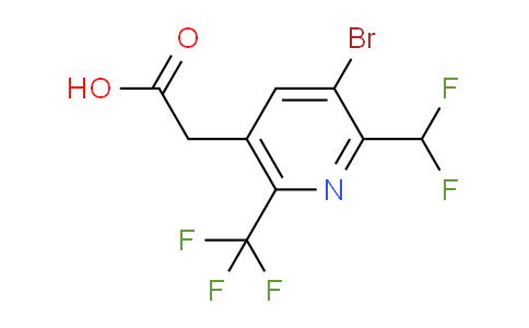 3-Bromo-2-(difluoromethyl)-6-(trifluoromethyl)pyridine-5-acetic acid