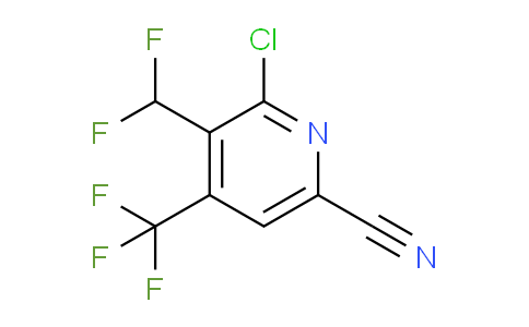 2-Chloro-6-cyano-3-(difluoromethyl)-4-(trifluoromethyl)pyridine