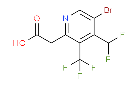 5-Bromo-4-(difluoromethyl)-3-(trifluoromethyl)pyridine-2-acetic acid