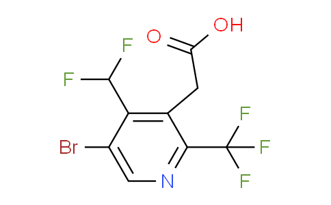 5-Bromo-4-(difluoromethyl)-2-(trifluoromethyl)pyridine-3-acetic acid