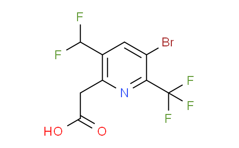 3-Bromo-5-(difluoromethyl)-2-(trifluoromethyl)pyridine-6-acetic acid