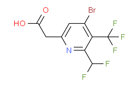 4-Bromo-2-(difluoromethyl)-3-(trifluoromethyl)pyridine-6-acetic acid