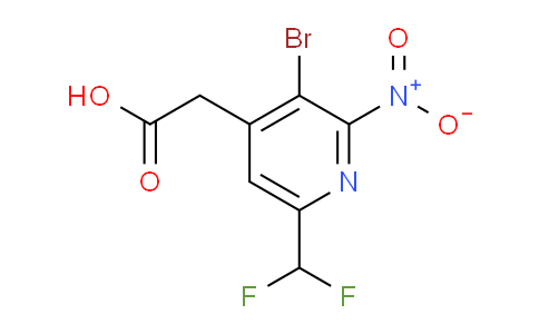 AM120705 | 1804665-74-4 | 3-Bromo-6-(difluoromethyl)-2-nitropyridine-4-acetic acid